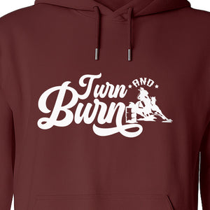Barrel Racing Hoodie, Turn and Burn Equestrian Pullover for Rodeo Riders and Horse Lovers