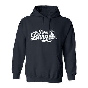 Barrel Racing Hoodie, Turn and Burn Equestrian Pullover for Rodeo Riders and Horse Lovers