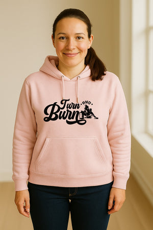 Barrel Racing Hoodie, Turn and Burn Equestrian Pullover for Rodeo Riders and Horse Lovers