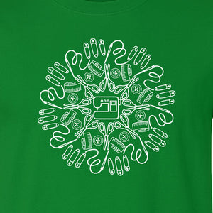 Sewing Machine T-Shirt, Circular Notions Line Art Design for Quilters and Seamstresses