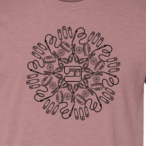 Sewing Machine T-Shirt, Circular Notions Line Art Design for Quilters and Seamstresses