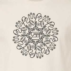 Sewing Machine T-Shirt, Circular Notions Line Art Design for Quilters and Seamstresses