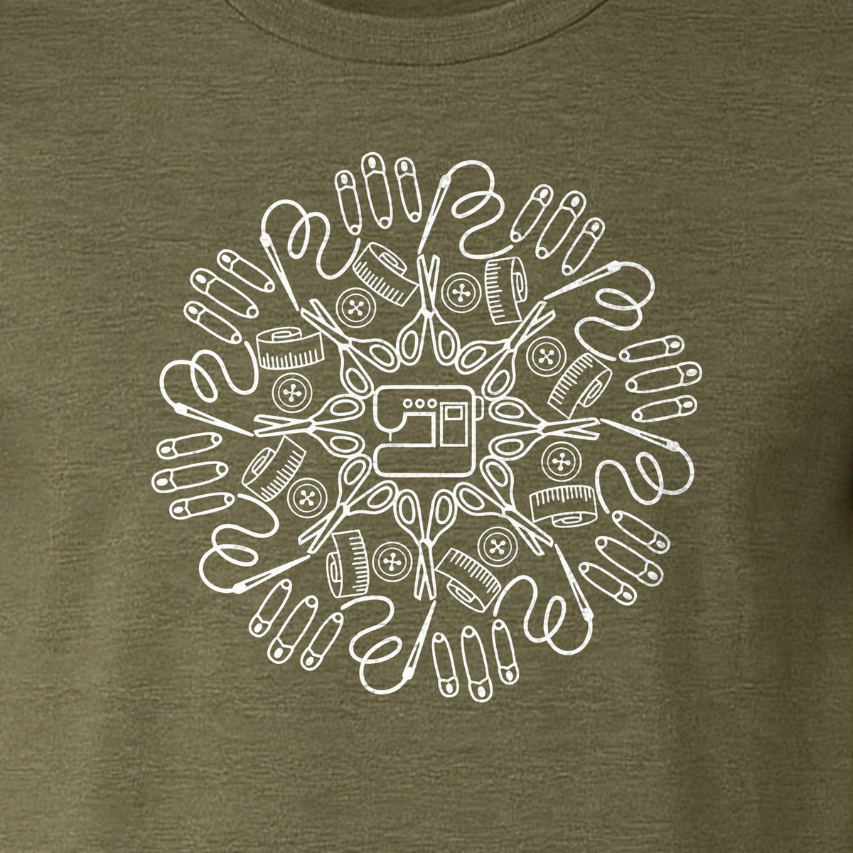 Sewing Machine T-Shirt, Circular Notions Line Art Design for Quilters and Seamstresses