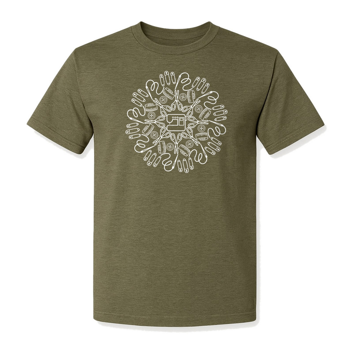 Sewing Machine T-Shirt, Circular Notions Line Art Design for Quilters and Seamstresses