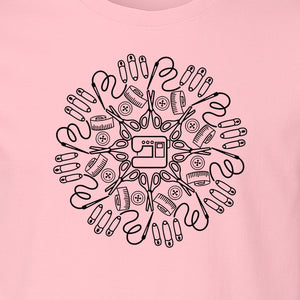 Sewing Machine T-Shirt, Circular Notions Line Art Design for Quilters and Seamstresses