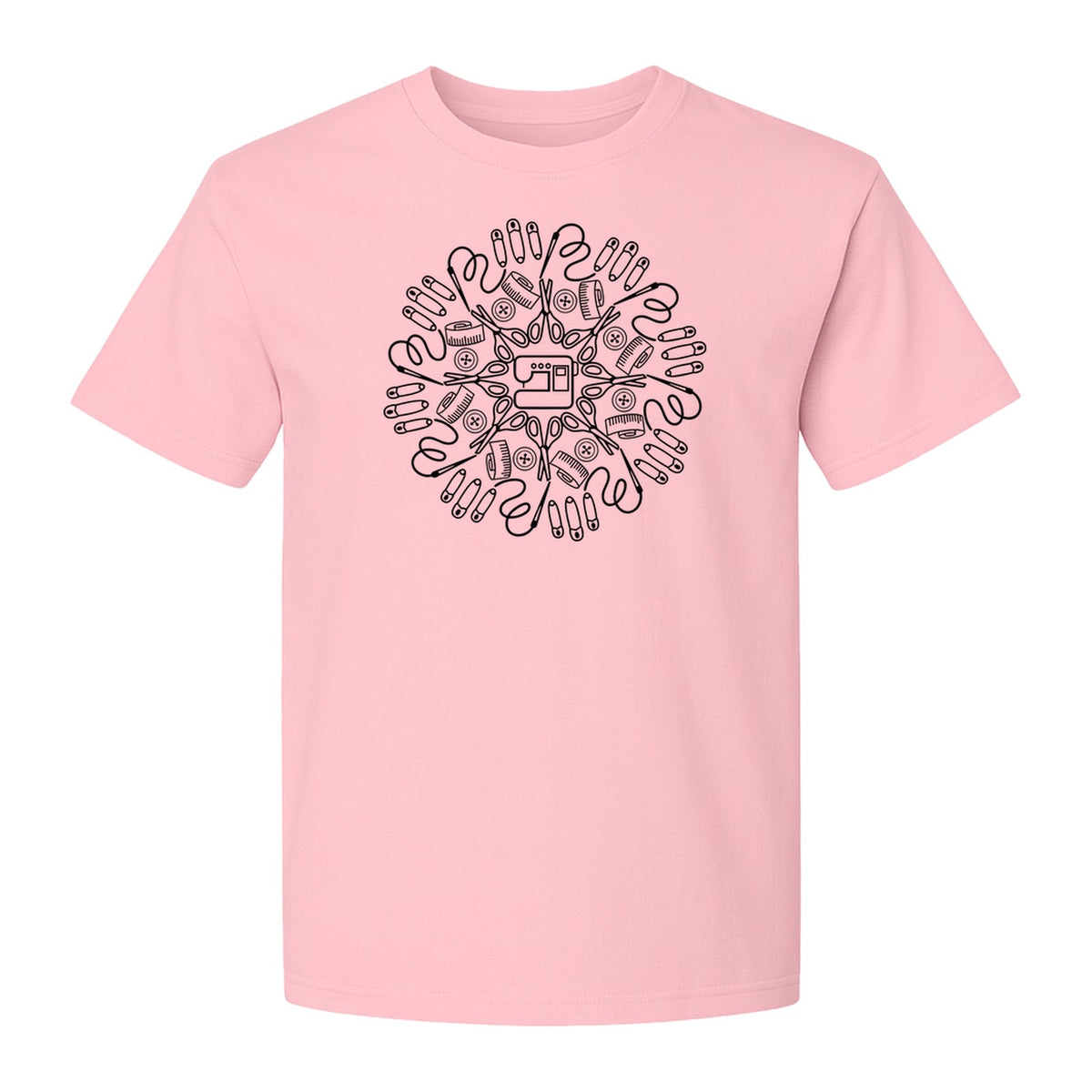Sewing Machine T-Shirt, Circular Notions Line Art Design for Quilters and Seamstresses