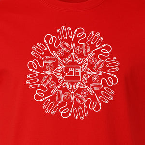 Sewing Machine T-Shirt, Circular Notions Line Art Design for Quilters and Seamstresses