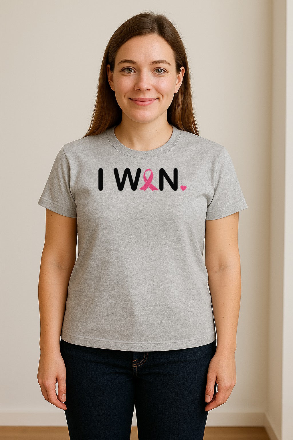 Breast Cancer Survivor T-Shirt, I Won Pink Ribbon Awareness Design for Strength and Support
