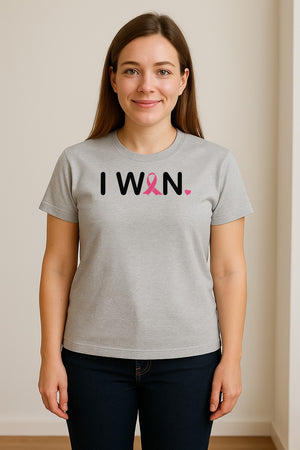 Breast Cancer Survivor T-Shirt, I Won Pink Ribbon Awareness Design for Strength and Support