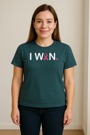 Breast Cancer Survivor T-Shirt, I Won Pink Ribbon Awareness Design for Strength and Support