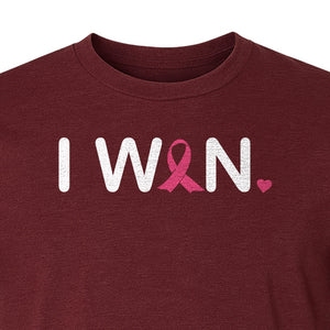 Breast Cancer Survivor T-Shirt, I Won Pink Ribbon Awareness Design for Strength and Support