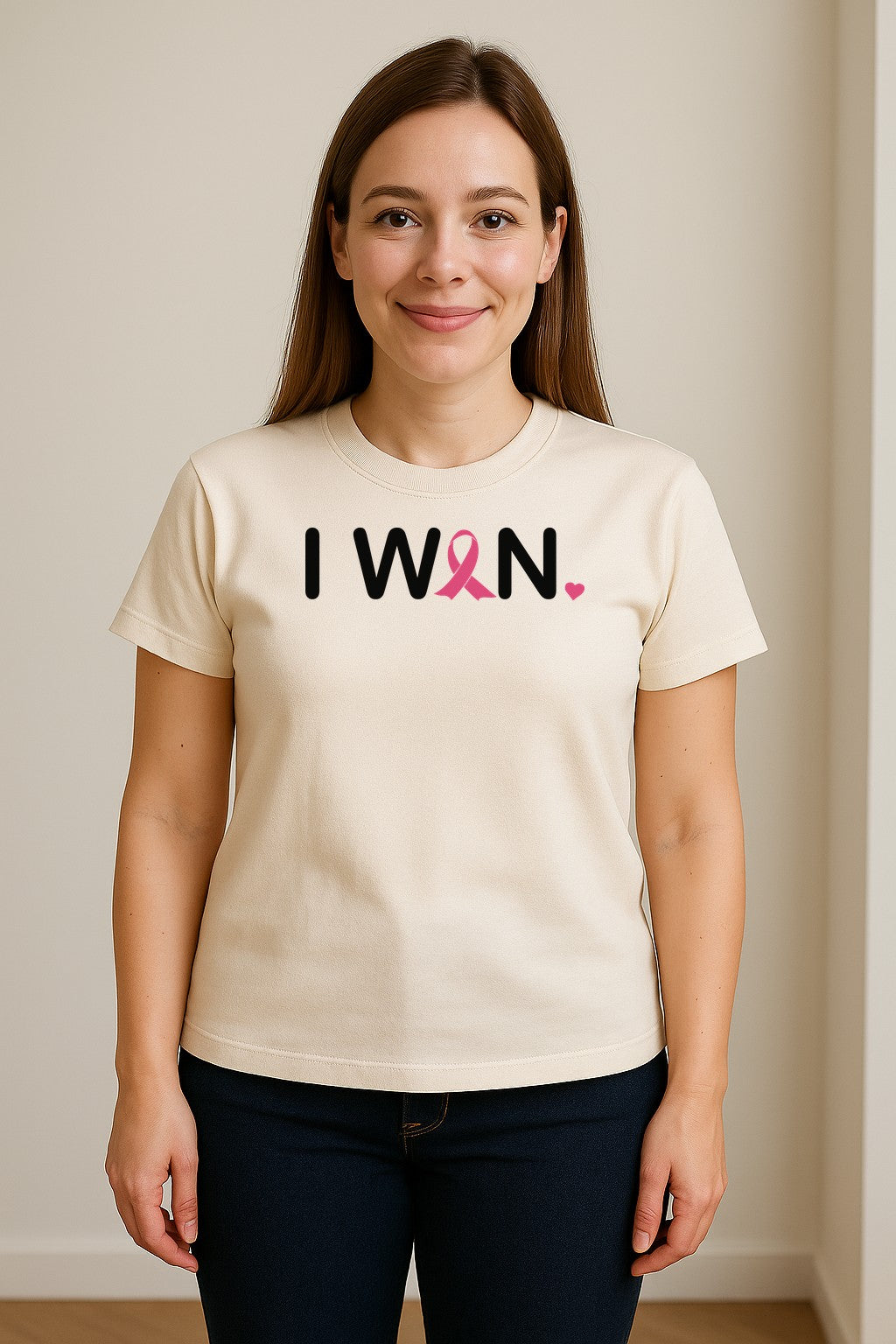 Breast Cancer Survivor T-Shirt, I Won Pink Ribbon Awareness Design for Strength and Support