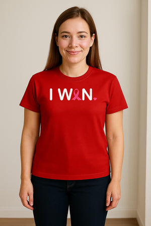 Breast Cancer Survivor T-Shirt, I Won Pink Ribbon Awareness Design for Strength and Support