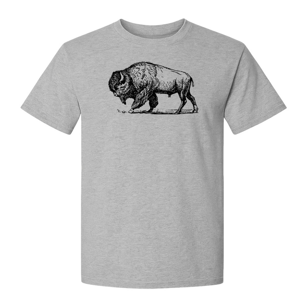 Bison T-Shirt, Vintage American Buffalo Sketch Graphic for Wildlife and Nature Lovers