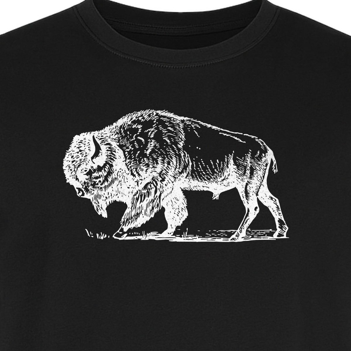 Bison T-Shirt, Vintage American Buffalo Sketch Graphic for Wildlife and Nature Lovers