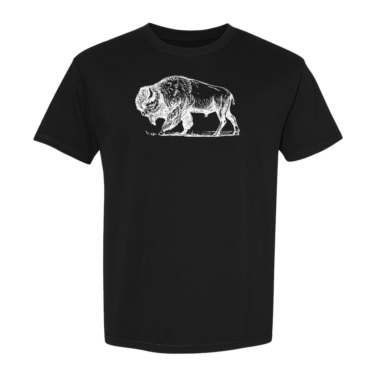 Bison T-Shirt, Vintage American Buffalo Sketch Graphic for Wildlife and Nature Lovers