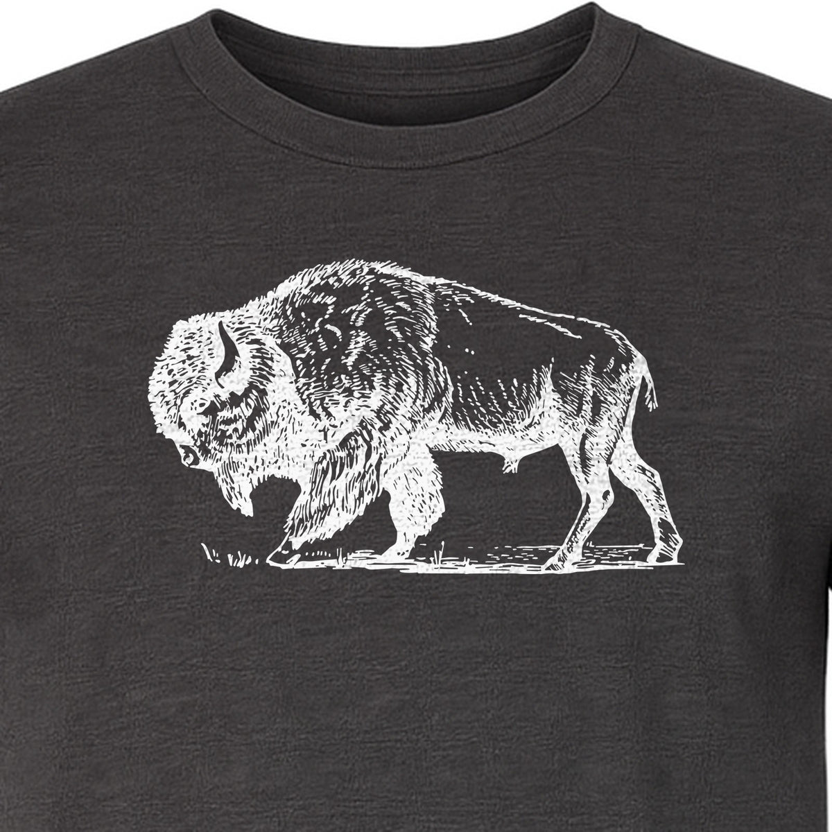 Bison T-Shirt, Vintage American Buffalo Sketch Graphic for Wildlife and Nature Lovers