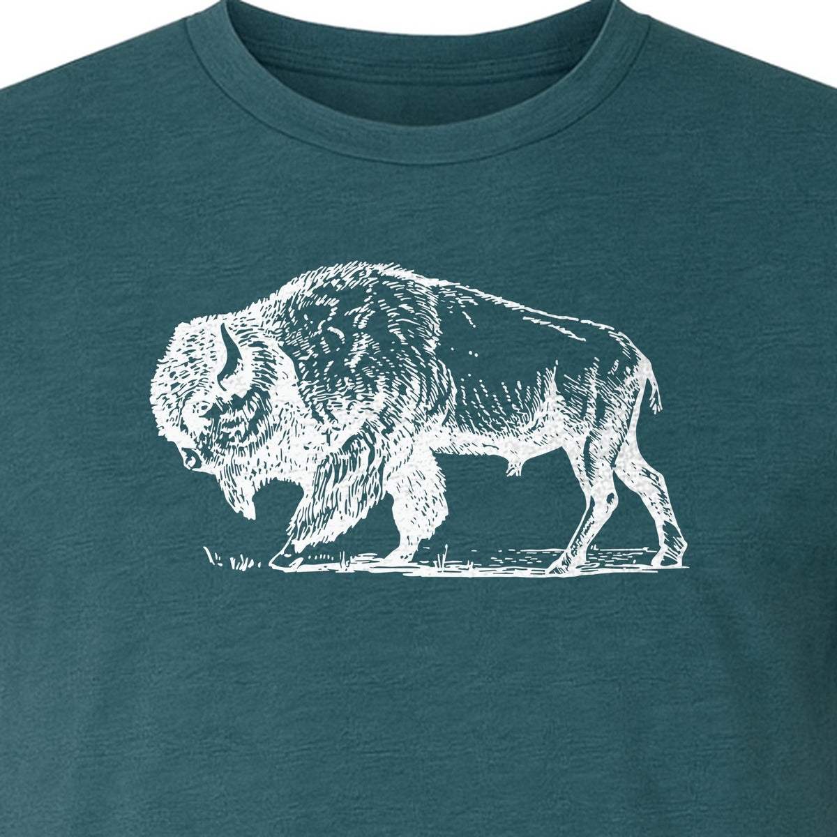 Bison T-Shirt, Vintage American Buffalo Sketch Graphic for Wildlife and Nature Lovers