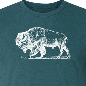 Bison T-Shirt, Vintage American Buffalo Sketch Graphic for Wildlife and Nature Lovers