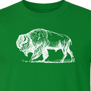 Bison T-Shirt, Vintage American Buffalo Sketch Graphic for Wildlife and Nature Lovers