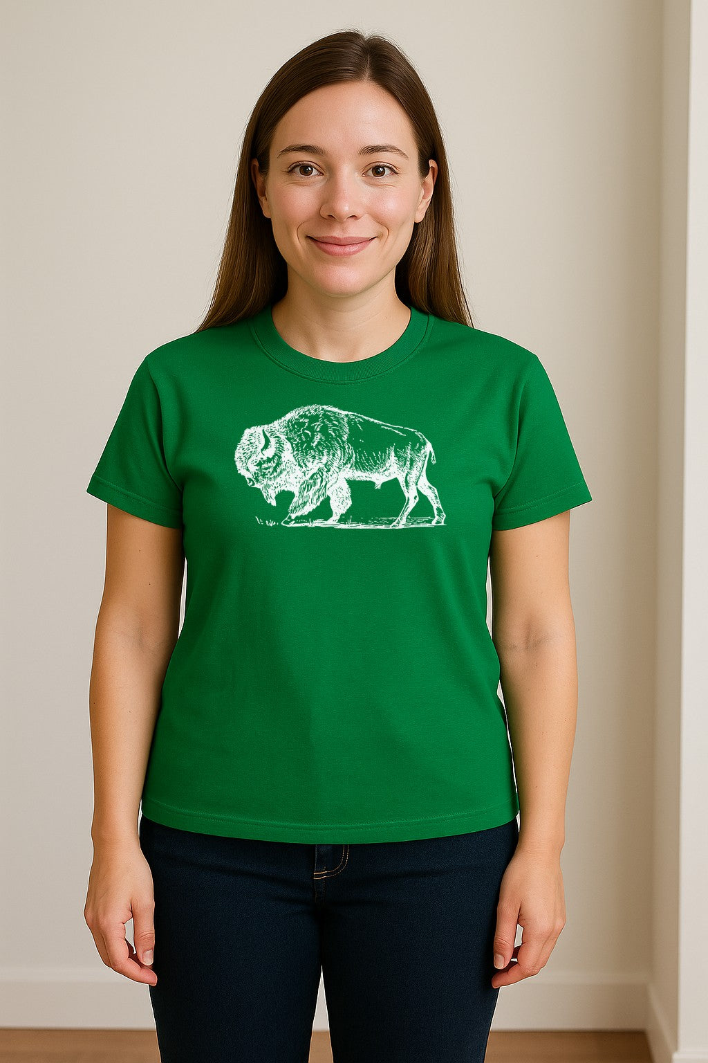 Bison T-Shirt, Vintage American Buffalo Sketch Graphic for Wildlife and Nature Lovers