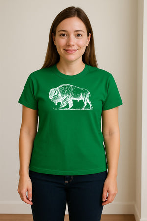 Bison T-Shirt, Vintage American Buffalo Sketch Graphic for Wildlife and Nature Lovers