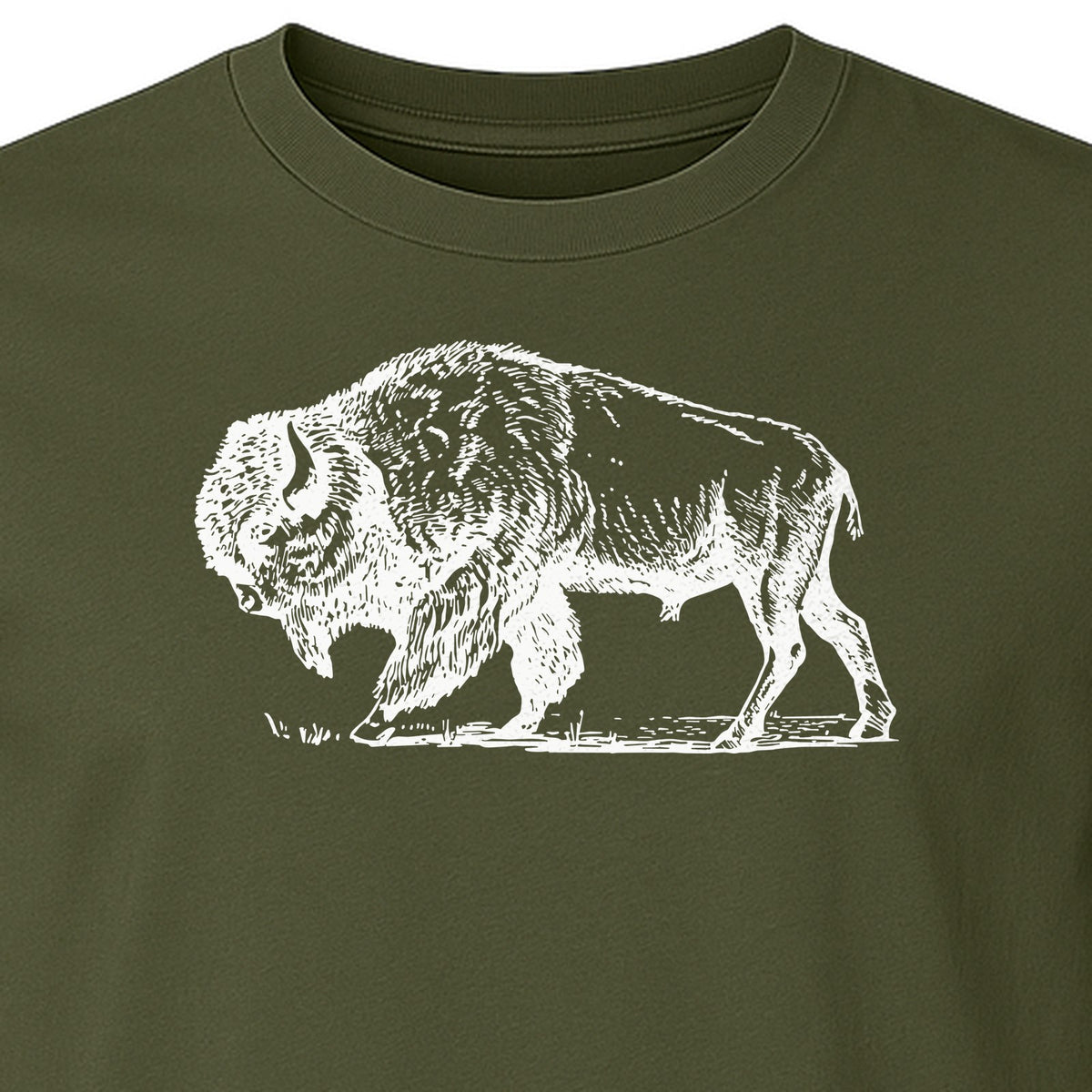 Bison T-Shirt, Vintage American Buffalo Sketch Graphic for Wildlife and Nature Lovers