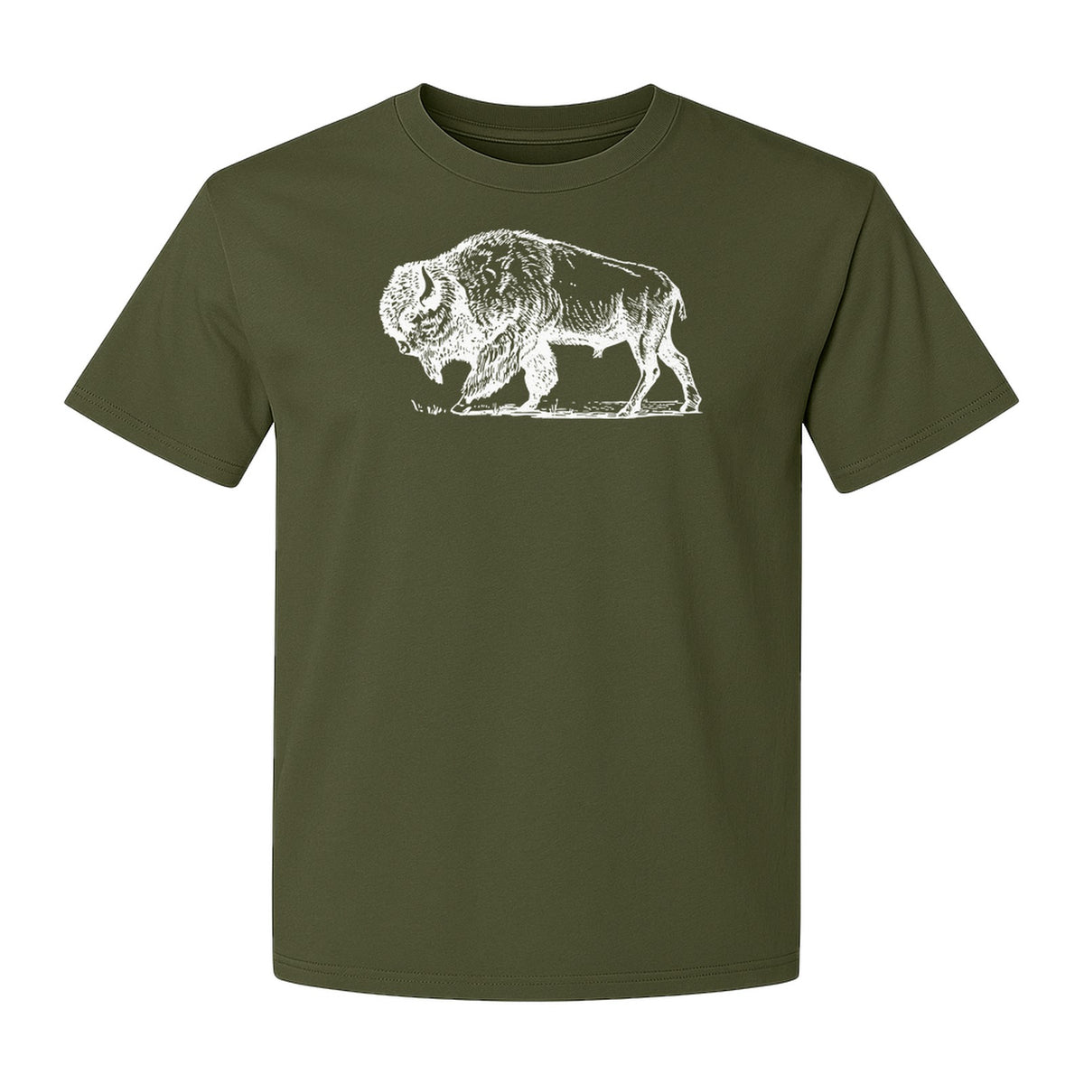 Bison T-Shirt, Vintage American Buffalo Sketch Graphic for Wildlife and Nature Lovers