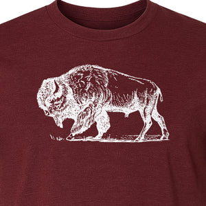 Bison T-Shirt, Vintage American Buffalo Sketch Graphic for Wildlife and Nature Lovers