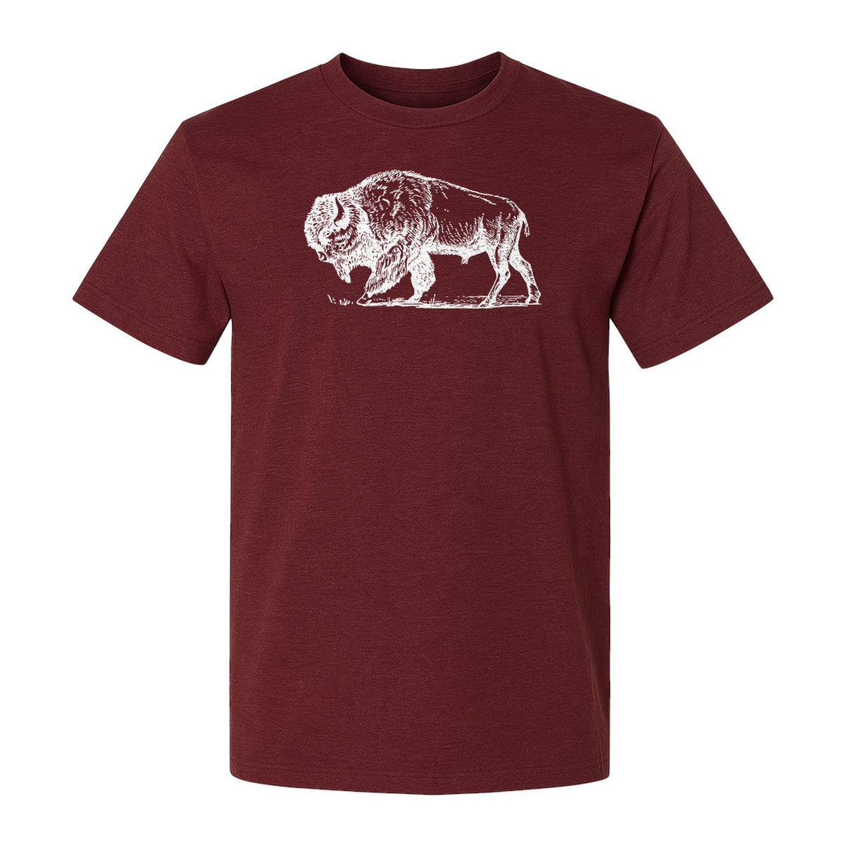 Bison T-Shirt, Vintage American Buffalo Sketch Graphic for Wildlife and Nature Lovers