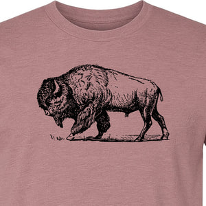 Bison T-Shirt, Vintage American Buffalo Sketch Graphic for Wildlife and Nature Lovers
