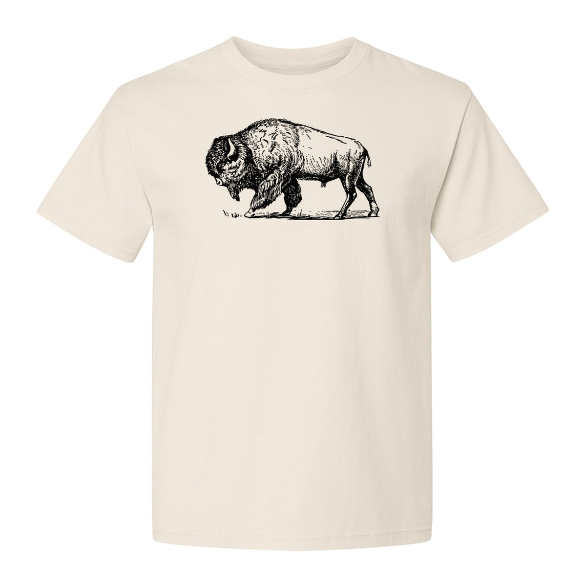 Bison T-Shirt, Vintage American Buffalo Sketch Graphic for Wildlife and Nature Lovers