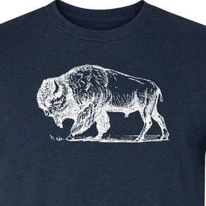Bison T-Shirt, Vintage American Buffalo Sketch Graphic for Wildlife and Nature Lovers
