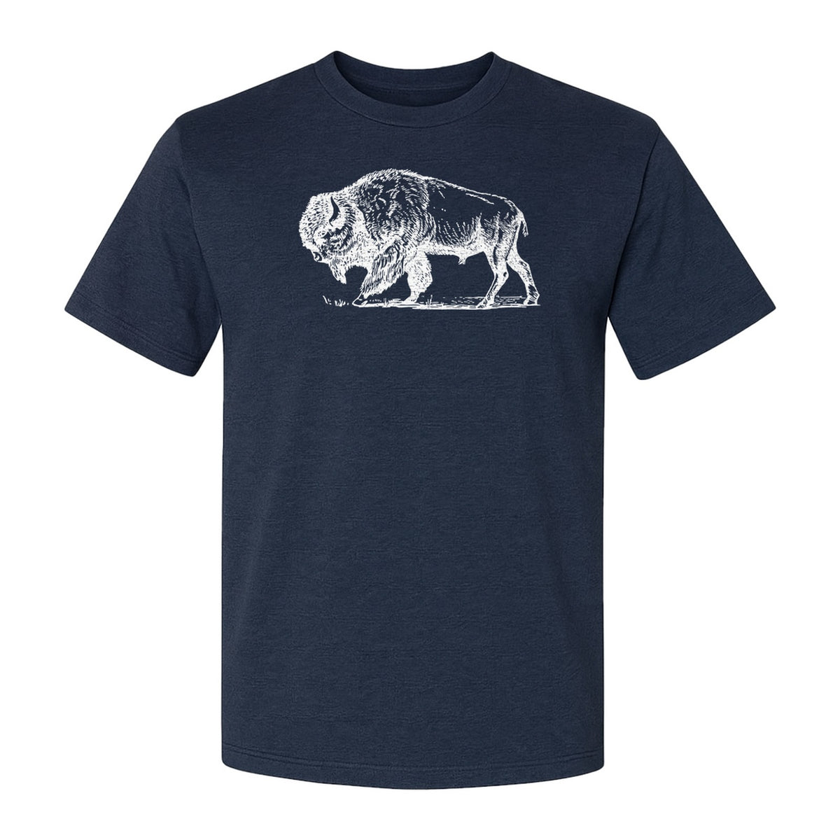 Bison T-Shirt, Vintage American Buffalo Sketch Graphic for Wildlife and Nature Lovers