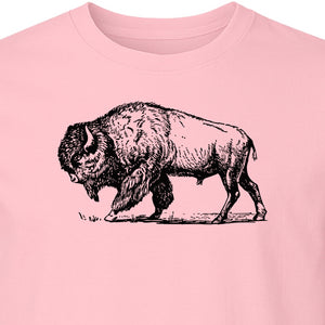 Bison T-Shirt, Vintage American Buffalo Sketch Graphic for Wildlife and Nature Lovers