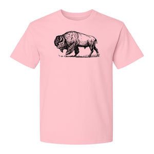 Bison T-Shirt, Vintage American Buffalo Sketch Graphic for Wildlife and Nature Lovers