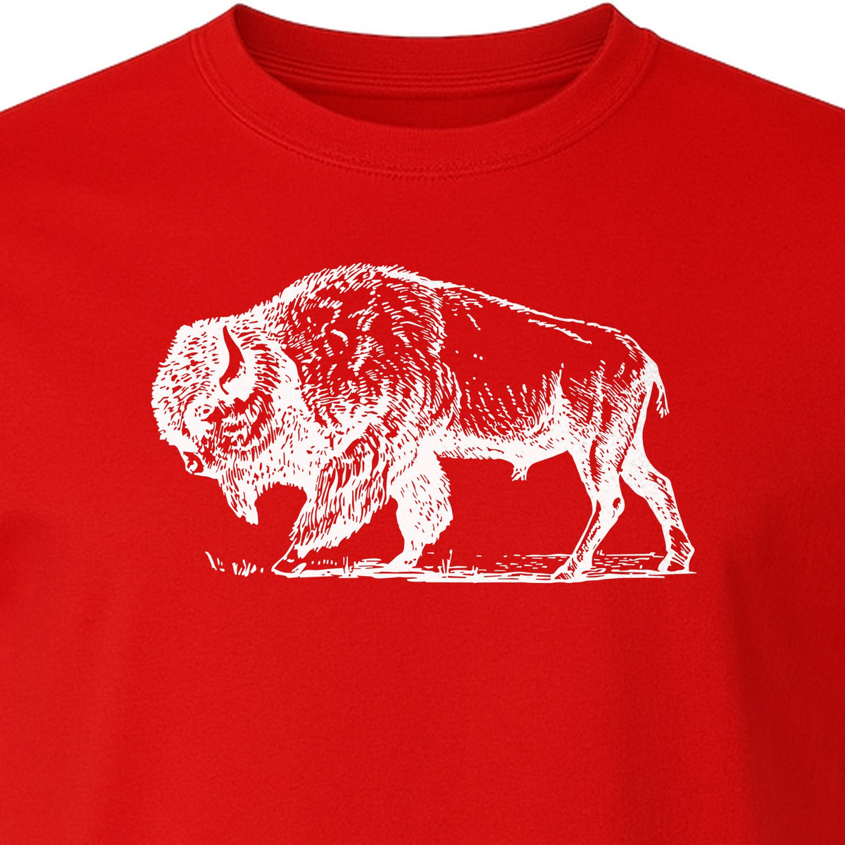Bison T-Shirt, Vintage American Buffalo Sketch Graphic for Wildlife and Nature Lovers