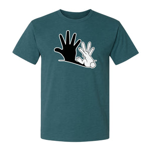Rabbit Shadow T-Shirt, Hand Gesture Bunny Silhouette Graphic for Animal Lovers, Easter and Birthday Gifts