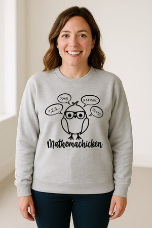 Math Teacher Sweatshirt, Funny Mathemachicken Design for Educators and Number Lovers