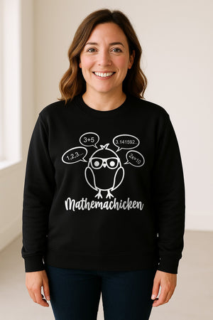 Math Teacher Sweatshirt, Funny Mathemachicken Design for Educators and Number Lovers