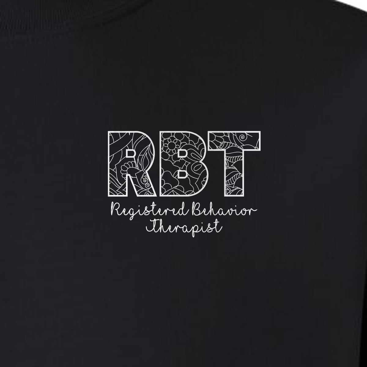 RBT Sweatshirt, Registered Behavior Therapist Pocket Design Crewneck for Therapy Professionals