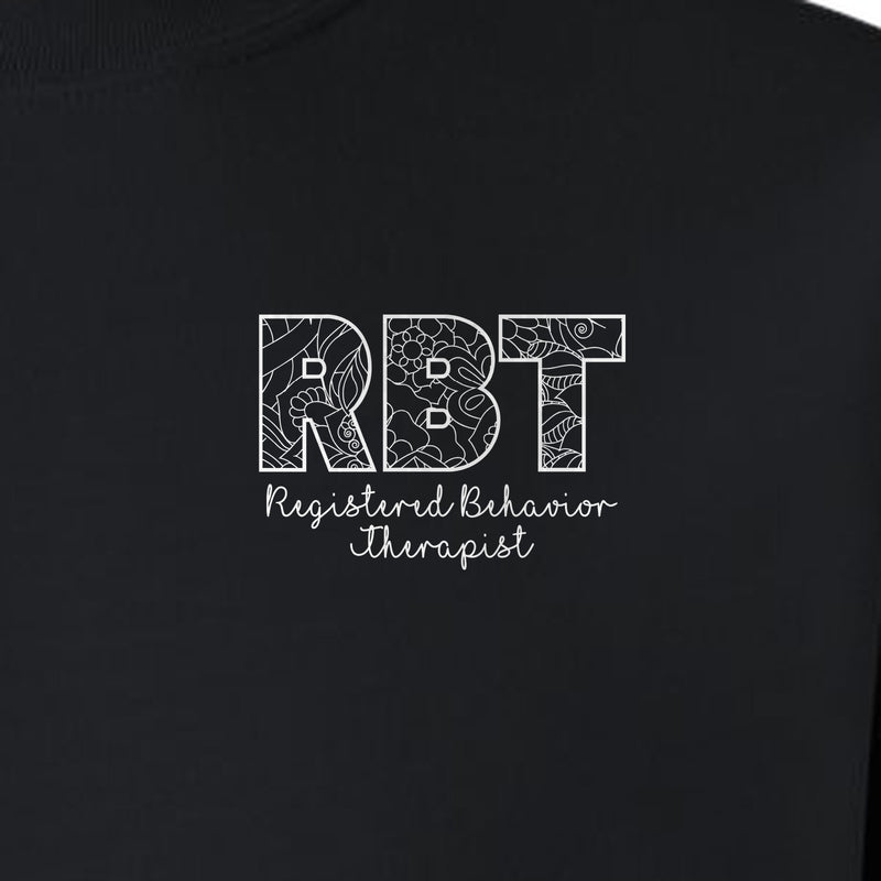 RBT Sweatshirt, Registered Behavior Therapist Pocket Design Crewneck for Therapy Professionals