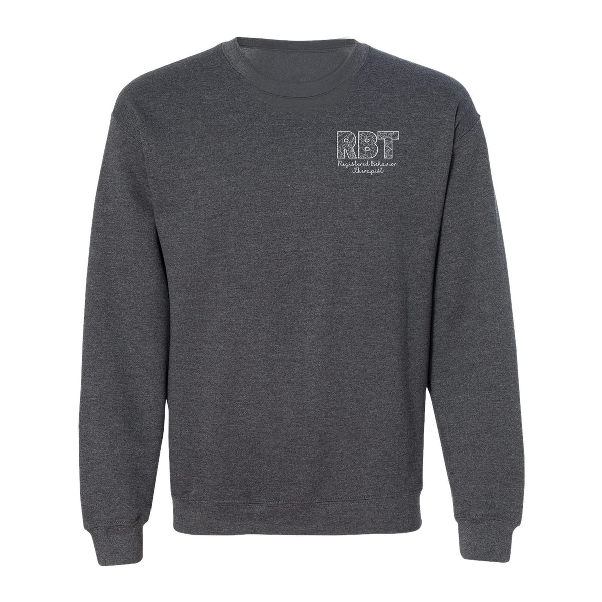 RBT Sweatshirt, Registered Behavior Therapist Pocket Design Crewneck for Therapy Professionals