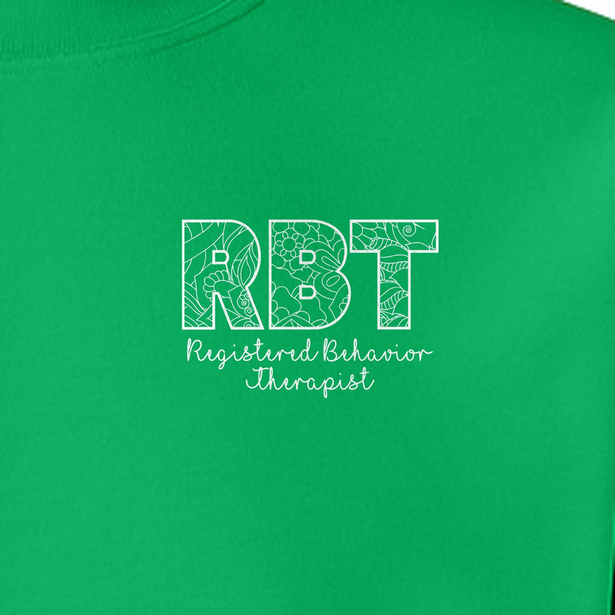 RBT Sweatshirt, Registered Behavior Therapist Pocket Design Crewneck for Therapy Professionals