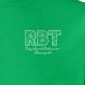 RBT Sweatshirt, Registered Behavior Therapist Pocket Design Crewneck for Therapy Professionals