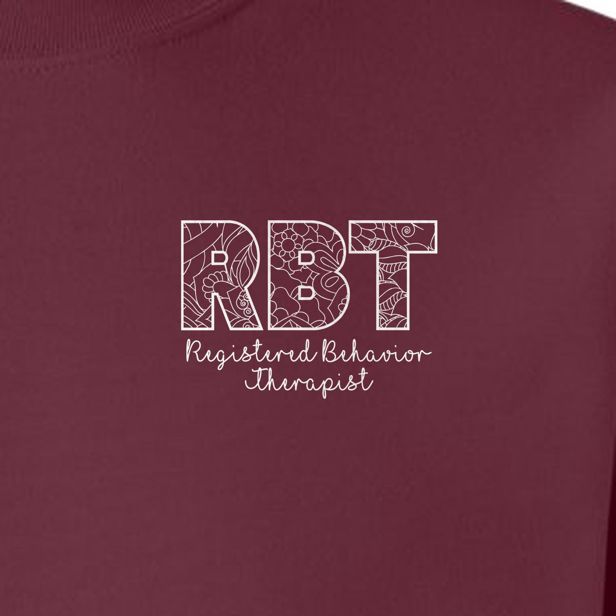 RBT Sweatshirt, Registered Behavior Therapist Pocket Design Crewneck for Therapy Professionals