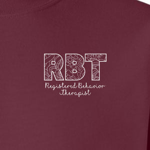 RBT Sweatshirt, Registered Behavior Therapist Pocket Design Crewneck for Therapy Professionals