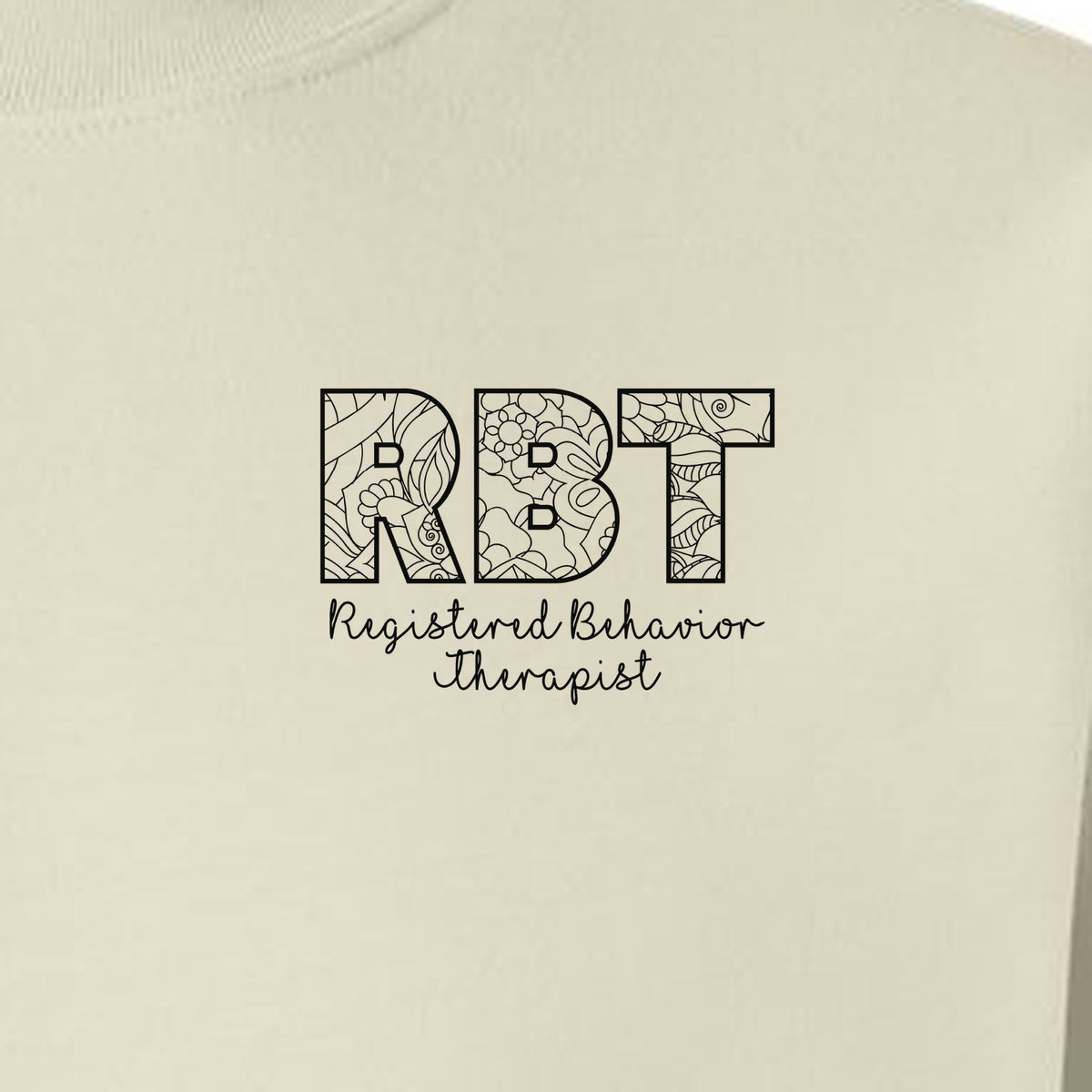 RBT Sweatshirt, Registered Behavior Therapist Pocket Design Crewneck for Therapy Professionals