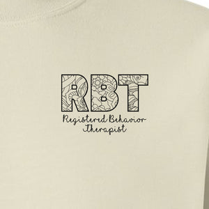 RBT Sweatshirt, Registered Behavior Therapist Pocket Design Crewneck for Therapy Professionals
