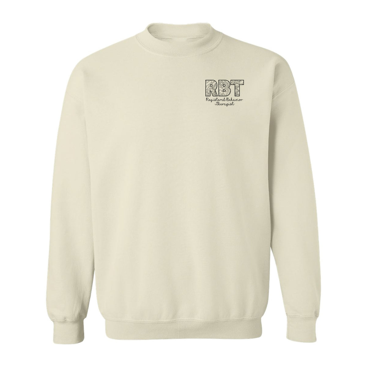 RBT Sweatshirt, Registered Behavior Therapist Pocket Design Crewneck for Therapy Professionals